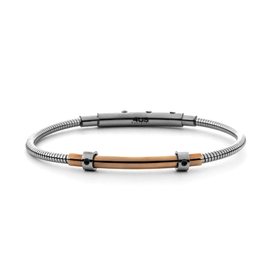 Bracciale rigido da uomo Paciotti 4US in acciaio