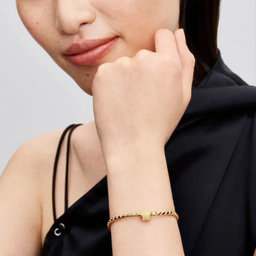 Mini Charm Pandora stella effetto diamantato in argento oro