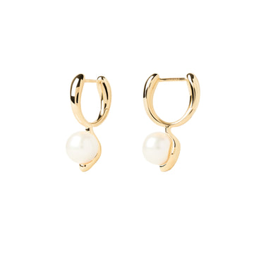 Orecchini pendenti PDPAOLA in argento dorato con perle MISURA UNICA