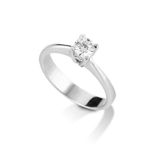 Anello solitario PG Gioielli oro 18kt con diamante 0,20ct G VS SU MISURA