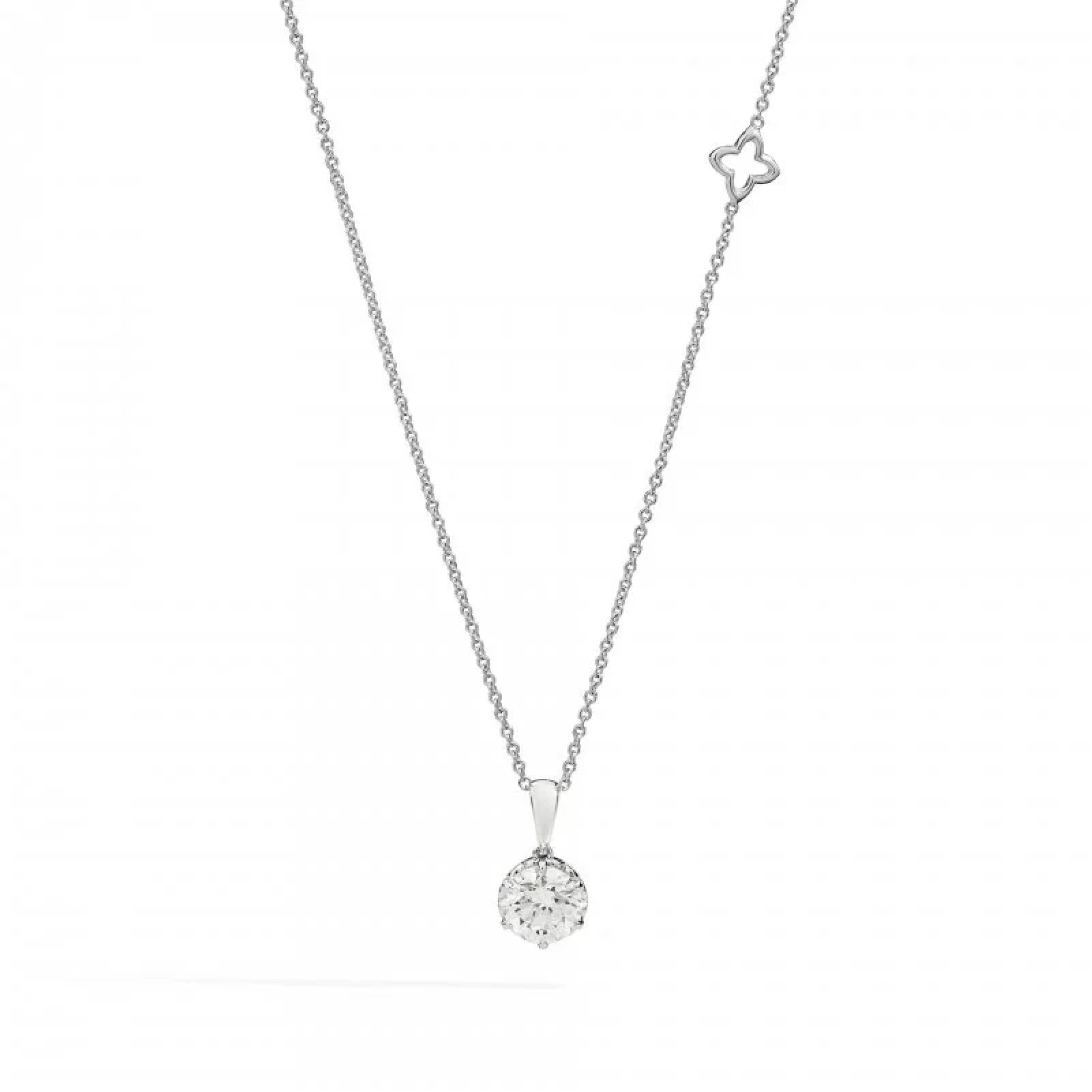 Collana punto luce Recarlo in oro bianco 18kt e diamanti