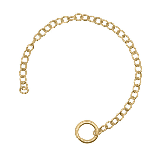 Bracciale Rue Des Mille argento dorato con chiusura grande 19 cm
