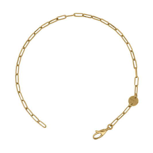 Bracciale Rue Des Mille argento dorato con maglie allungate 19 cm