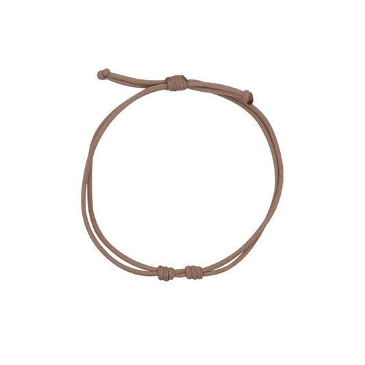 Bracciale cordino Rue des Mille Charm Bar di colore marrone REGOLABILE