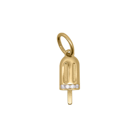 Charm Bar Rue Des Mille argento dorato ghiacciolo e zirconi MISURA UNICA