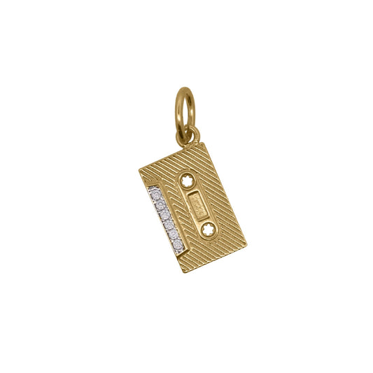 Charm Bar Rue Des Mille in argento dorato cassetta musicale MISURA UNICA