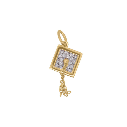 Charm Bar Rue Des Mille argento dorato a tocco di laurea MISURA UNICA