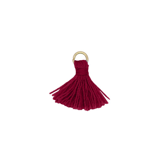 Charm Bar Rue Des Mille in argento con nappa colore burgundy MISURA UNICA