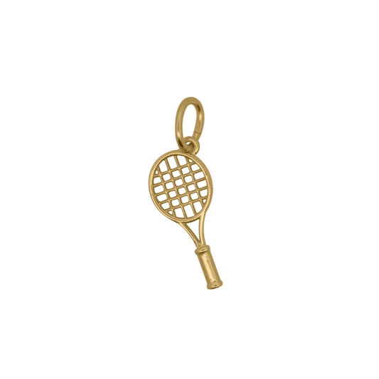 Charm Bar Rue Des Mille racchetta tennis in argento dorato MISURA UNICA