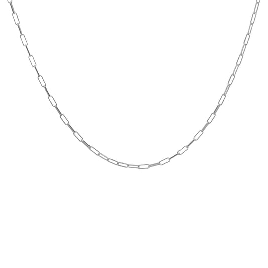 Collana girocollo Rue Des Mille maglia allungata in argento MISURA UNICA