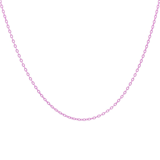 Collana girocollo Rue Des Mille argento smaltata colore rosa MISURA UNICA