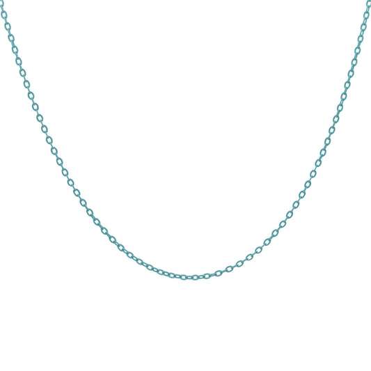 Collana Rue Des Mille argento smaltata di colore turchese MISURA UNICA