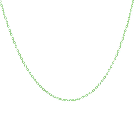 Collana Rue Des Mille argento smaltata di colore verde menta MISURA UNICA
