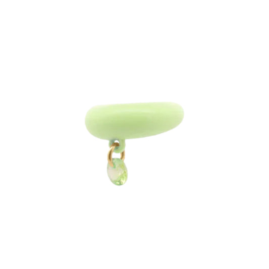 Earcuff Rue Des Mille smaltato rordesa con zircone colorato