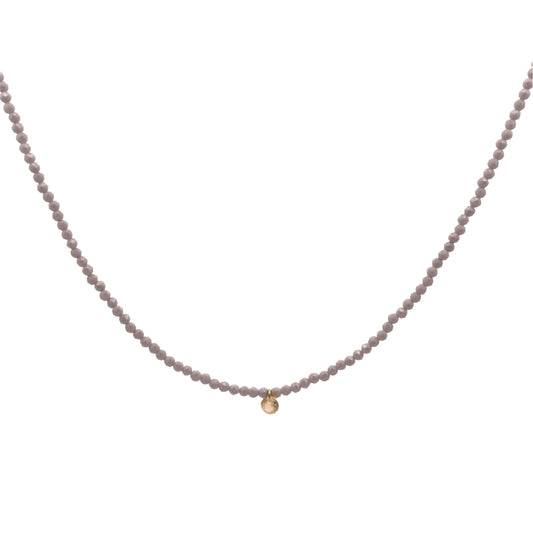 Collana Rue Des Mille fila di zirconi e punto luce marrone MISURA UNICA