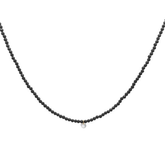 Collana Rue Des Mille fila di zirconi e punto luce bianco MISURA UNICA