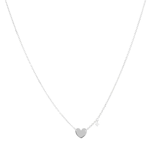 Collana donna Rue Des Mille argento con cuore zircone bianco MISURA UNICA