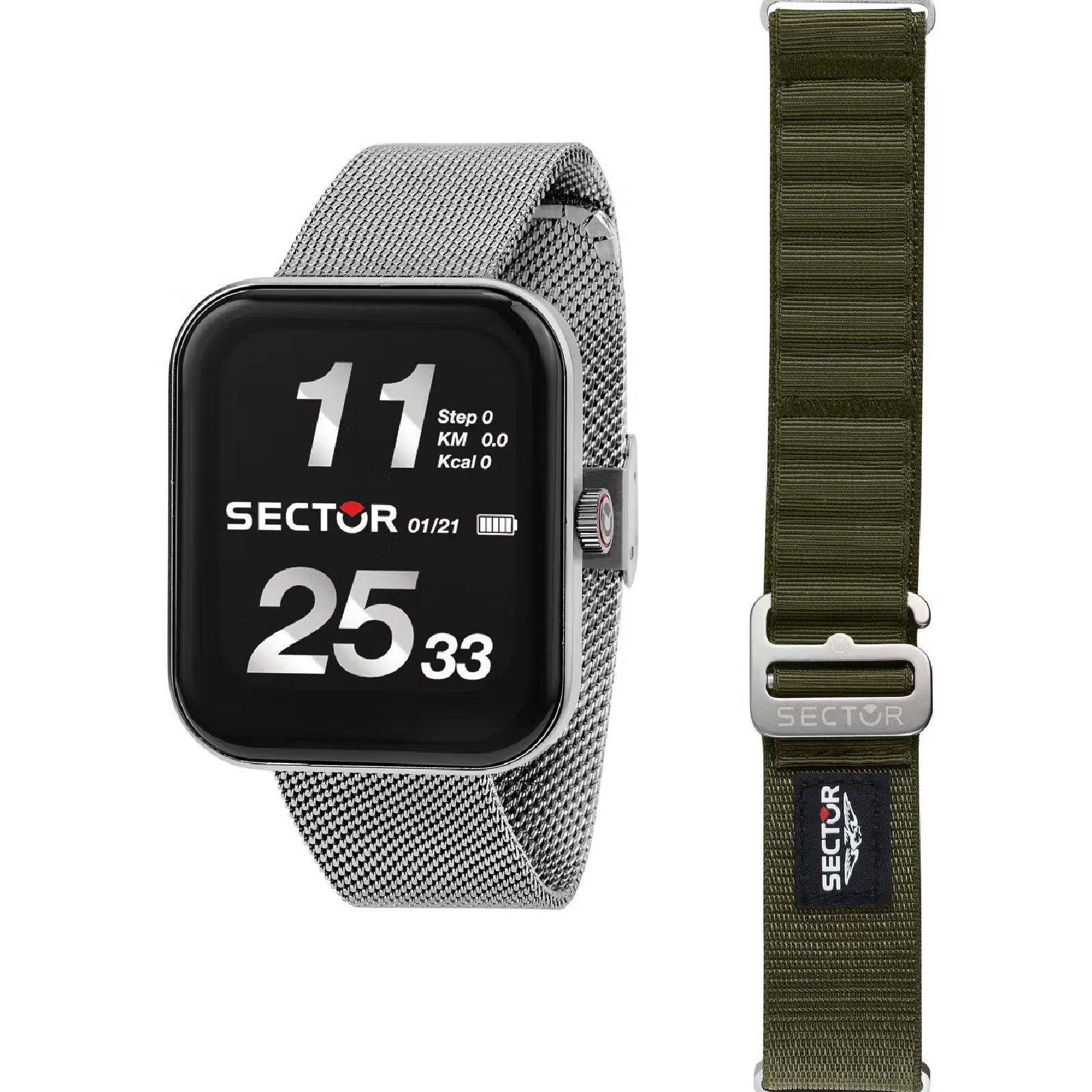 Smartwatch Sector S 03 pro-light unisex cassa 38,5 x 45,5mm e doppio  cinturino
