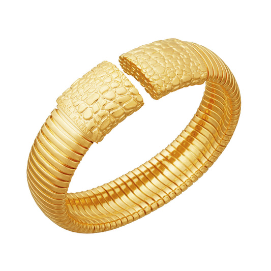 Bracciale Giovanni Raspini argento oro texture coccodrillo