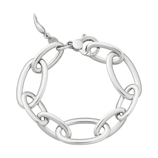 Bracciale Giovanni Raspini in argento rodiato maglie ovali