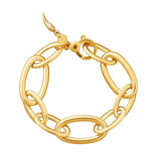 Bracciale Giovanni Raspini in argento dorato maglie ovali