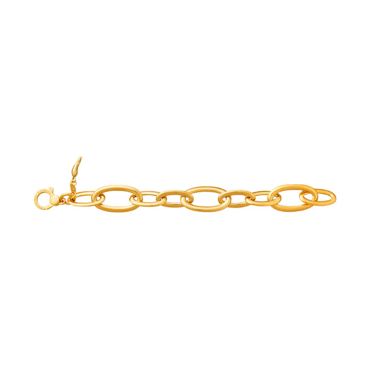 Bracciale Giovanni Raspini in argento dorato maglie ovali