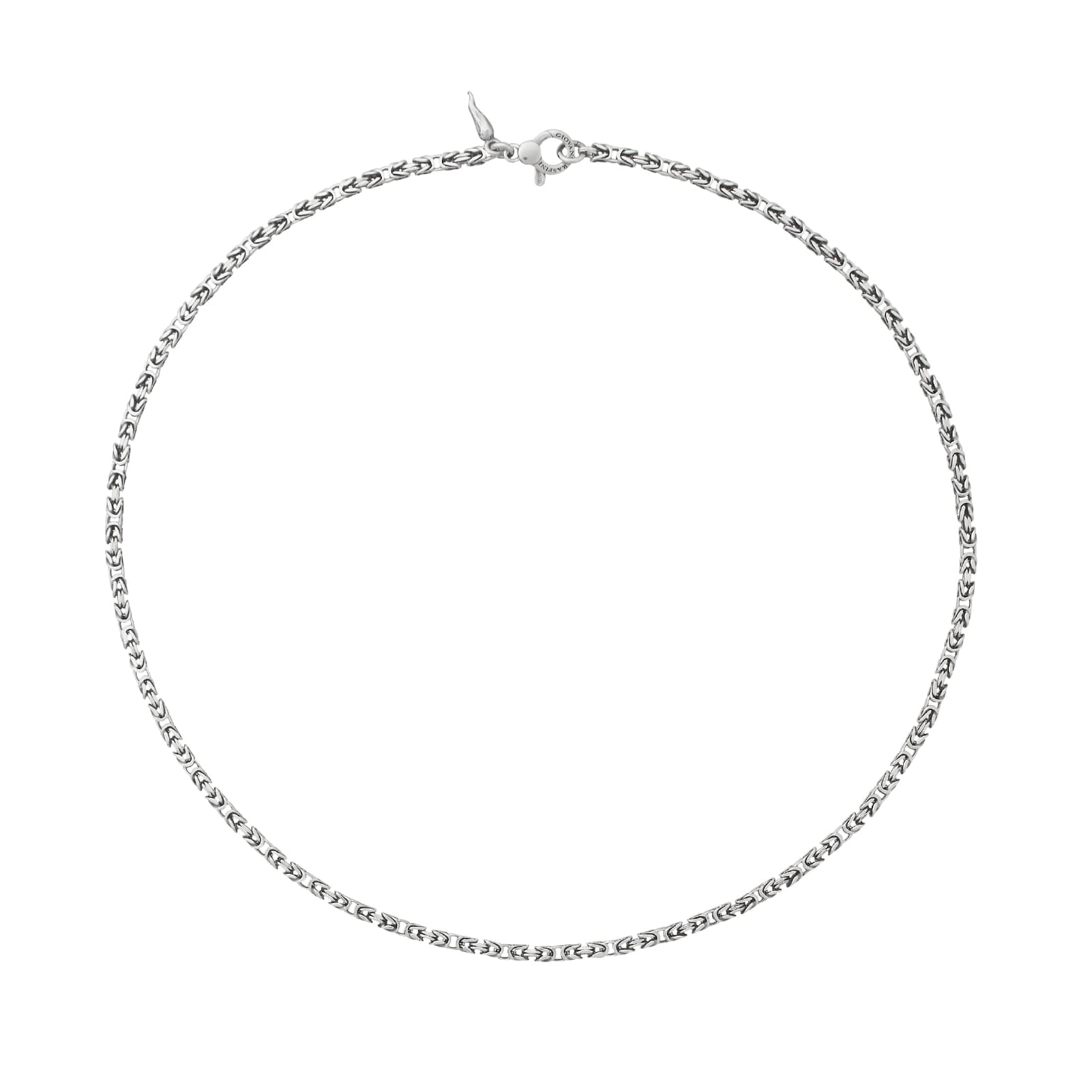 Collana uomo Giovanni Raspini catena bizantina quadra mini MISURA UNICA