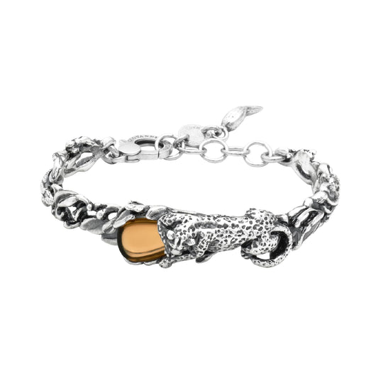 Bracciale semirigido Giovanni Raspini goccia leopardo 20 cm