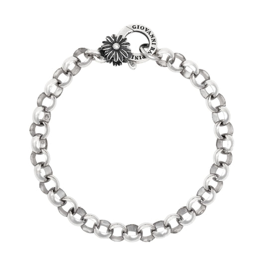 Bracciale rolò grande Giovanni Raspini chiusura margherita 20 cm