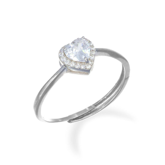 Anello donna Amen Diamond in argento con zirconi bianchi e cuore RTICSBBZ-1