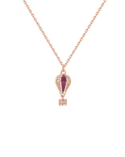 Collana con pendente Rosato in argento 925 rosè e zirconi RZAR04-1