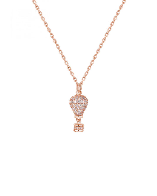 Collana con pendente Rosato in argento 925 rosè e zirconi RZAR06-1