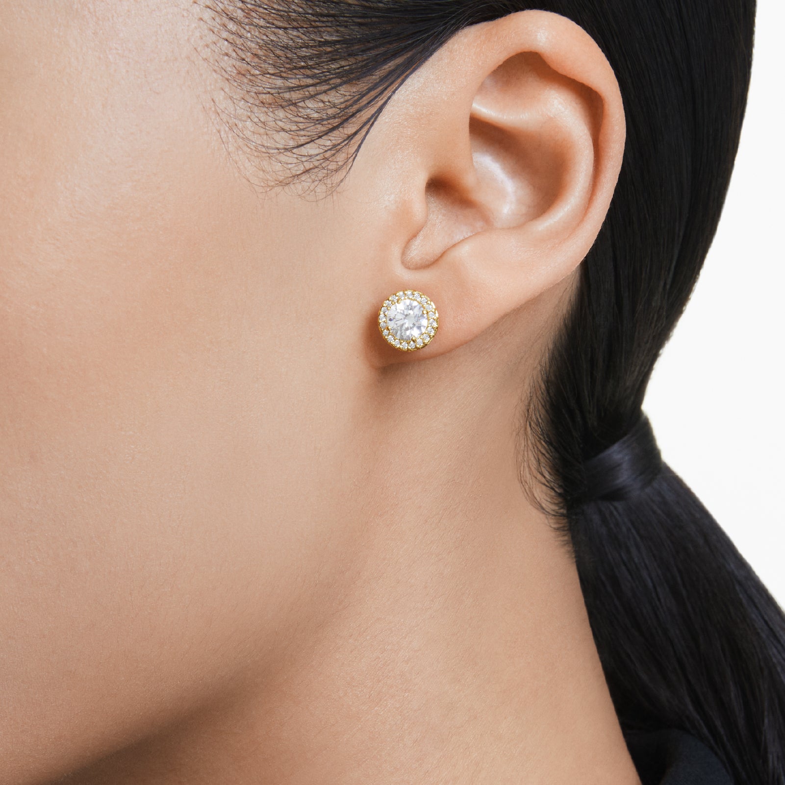 ORECCHINI A LOBO SWAROVSKI PLACCATI IN ORO CON ZIRCONI S.5686637