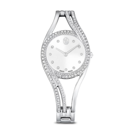 Orologio solo tempo Swarovski bangle in acciaio con cristalli MISURA UNICA