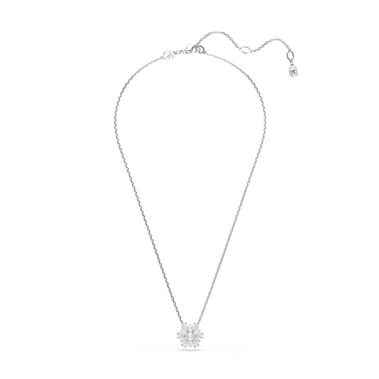 COLLANA CON PENDENTE SWAROVSKI PLACCATA IN RODIO CON ZIRCONI S.5691484