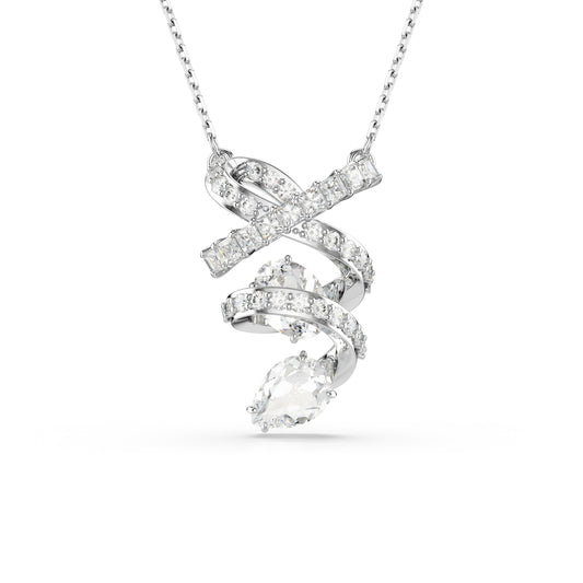 COLLANA CON PENDENTE SWAROVSKI PLACCATA RODIO CON ZIRCONI S.5698547