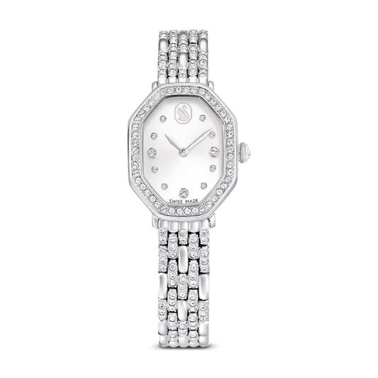 Orologio da donna Swarovski Octagon rodiato con cristalli MISURA UNICA