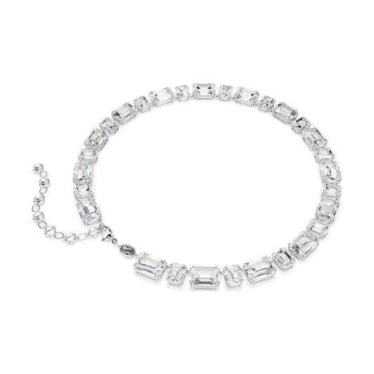 Collana tennis da donna Swarovski rodiato e cristalli bianchi MISURA UNICA