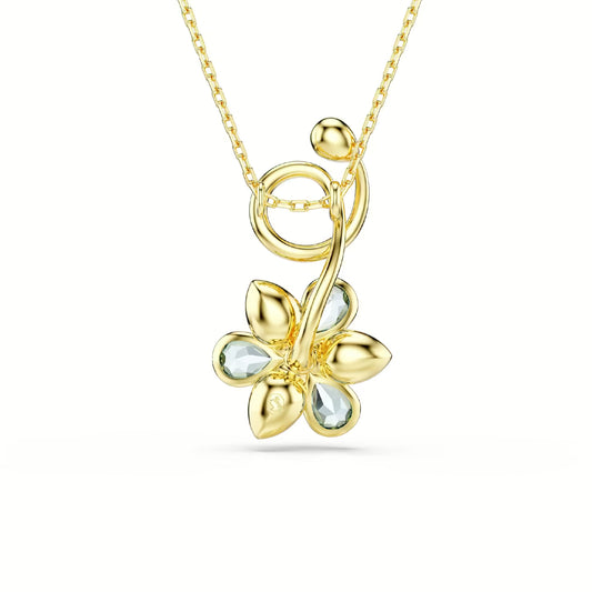 Collana Swarovski design asimmetrico con fiore e cristalli