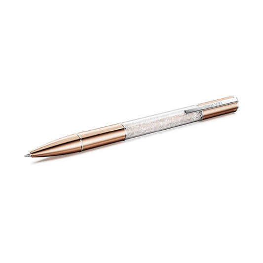 Penna a sfera da donna Swarovski di colore bianco e rosé MISURA UNICA