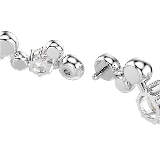 Bracciale da donna Swarovski rodiato con cristalli bianchi Regolabile 17-20 cm