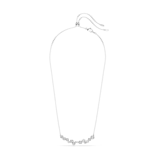 Collana girocollo Swarovski rodiato con cristalli a centro MISURA UNICA