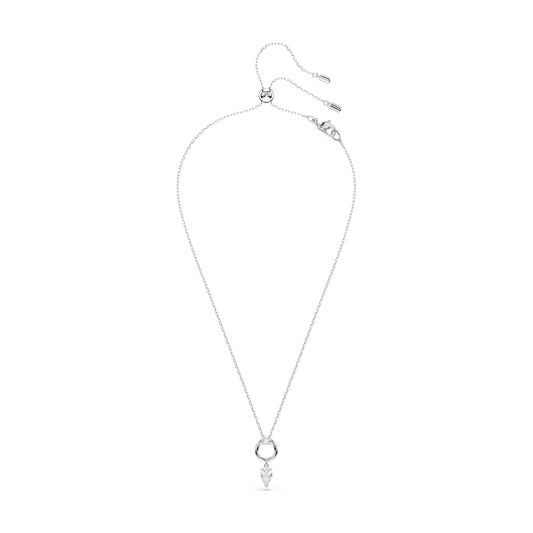 Collana girocollo Swarovski placcata rodio cristallo pendente MISURA UNICA