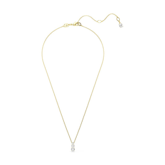 Collana trilogy Swarovski dorato con tre cristalli bianchi MISURA UNICA