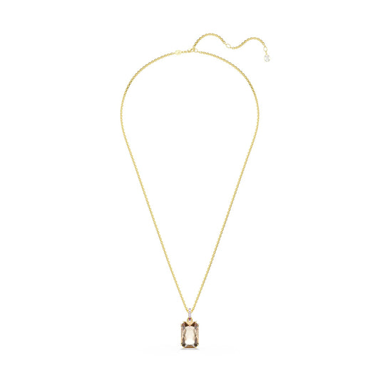 Collana lunga Swarovski dorata con cristallo rettangolare MISURA UNICA
