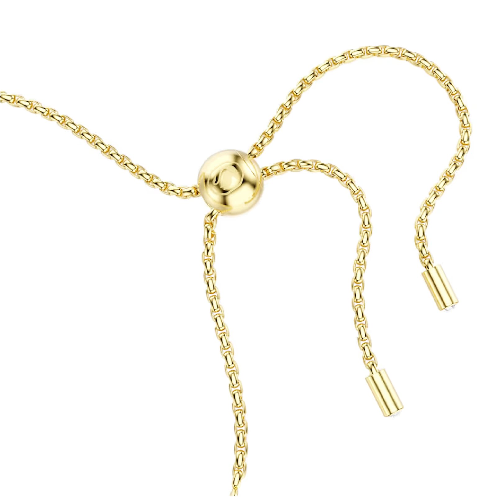 Bracciale tennis Swarovski dorato con cristalli bianchi REGOLABILE