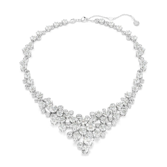 Collana girocollo da donna Swarovski rodiato con cristalli MISURA UNICA