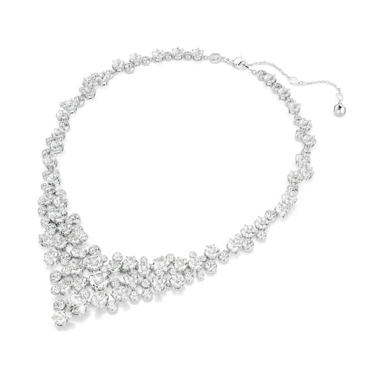 Collana girocollo da donna Swarovski rodiato con cristalli MISURA UNICA