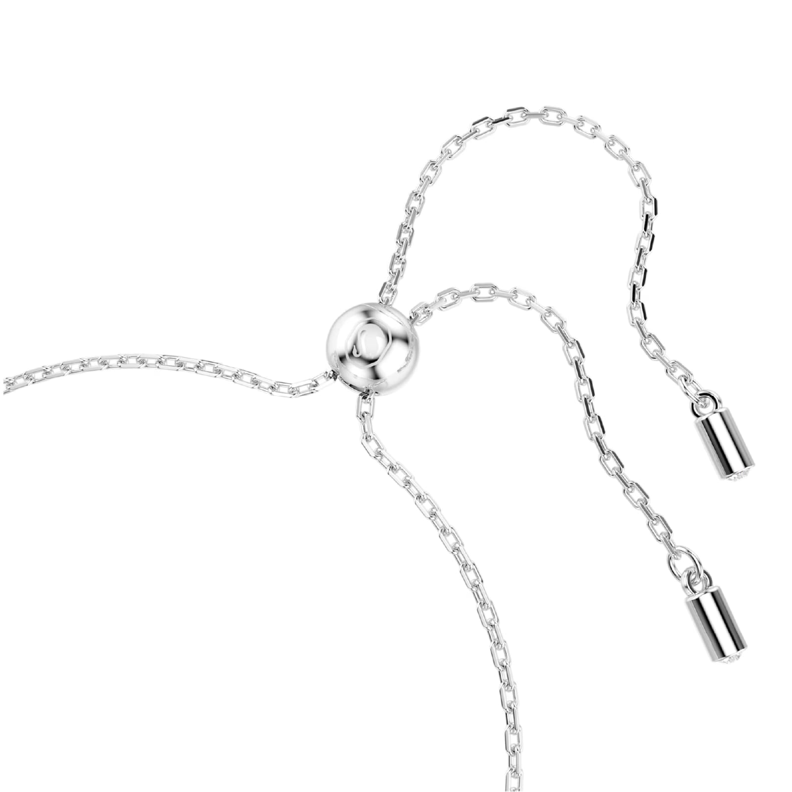 Bracciale catena Swarovski rodiato con cristalli bianchi REGOLABILE