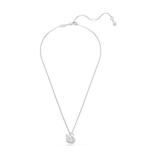 Collana con pendente Swarovski rodiato con cigno di cristalli MISURA UNICA